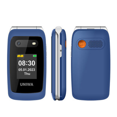 سعر جيد الهواتف المحمولة الكبار 1450mAh UNIWA V202T الأزرق خفيف الوزن الانترنت
