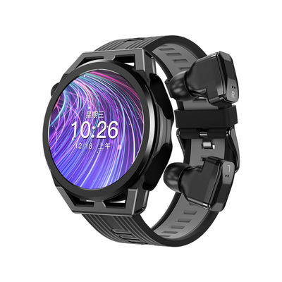 سعر جيد رياضة TWS Smart Watch Bluetooth سماعة رأس مزدوجة مكالمة 2 في 1 سماعات الأذن والساعة الذكية الانترنت