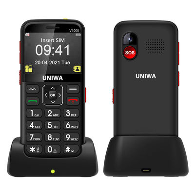 UNIWA V1000 الهاتف الخليوي للمسنين مع 2.31 '' عرض 64MB ذاكرة الوصول العشوائي 0.3MP كاميرا وظيفة SOS