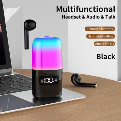 سعر جيد بطارية 500mAH سعة TWS سماعة أذن Bluetooth5.0 مكبر الصوت مع ضوء LED و 3 أيام استخدام وقت مشغل الموسيقى الانترنت