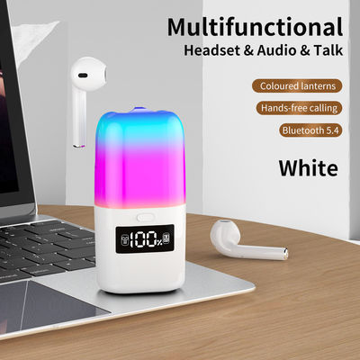 سعر جيد الهاتف الجديد 2in1 TWS سماعات الأذن Bluetooth المتحدث الألوان الغلاف الجوي LED الضوء شاشة العرض الموسيقى الانترنت