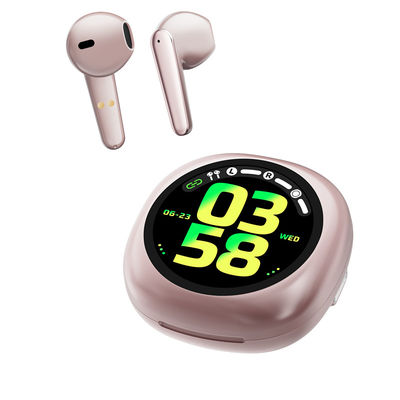 سعر جيد T19 Smart Buds سماعات Bluetooth اللاسلكية مع بطارية 300MAH وميزات الذكاء الاصطناعي BT 5.4/3.0 قوة حل 240 * 240 الانترنت
