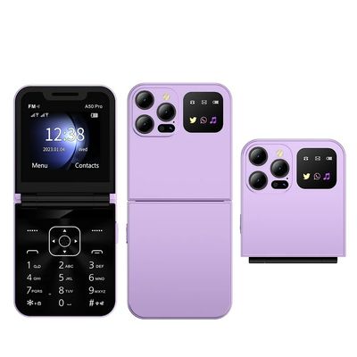 سعر جيد 2G خاصية الهاتف A50 PRO مع MTK CPU 2.4 بوصة الشاشة 1350mAh تصميم Flip وسرعة الاتصال الانترنت