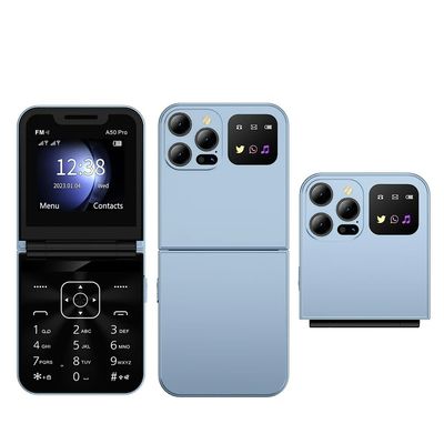 سعر جيد A50 PRO 2G ميزة الهاتف تصميم Flip السرعة المحددة القائمة السوداء مصباح الكشاف LED الحصول على اتصال الانترنت