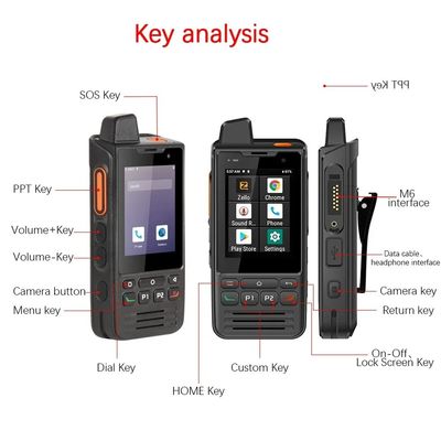 سعر جيد UNIWA F60 Zello Walkie Talkie IP68 الهاتف الذكي أندرويد 9 2.8'' 1+8GB FM راديو 5300mAh 4G PTT GPS الانترنت
