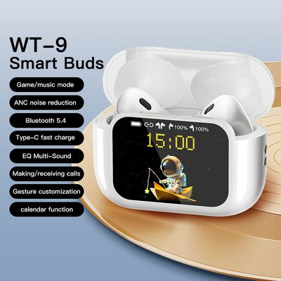 سعر جيد WT-9 شاشة لمسة Bluetooth سماعات لاسلكية قابلة لإعادة الشحن APP التحكم الانترنت