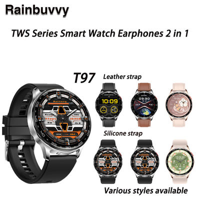 سعر جيد T97 TWS سماعات Bluetooth 2-في-1 HIFI 9D جودة الصوت مراقبة الصحة التمارين الرياضية الانترنت