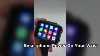 ساعة ذكية VP999 بشاشة AMOLED كبيرة مقاس 2.4 بوصة ومساحة تخزين 64 جيجابايت ونظام تحديد المواقع وواي فاي وفتحة بطاقة SIM وبطارية 1500 مللي أمبير في الساعة